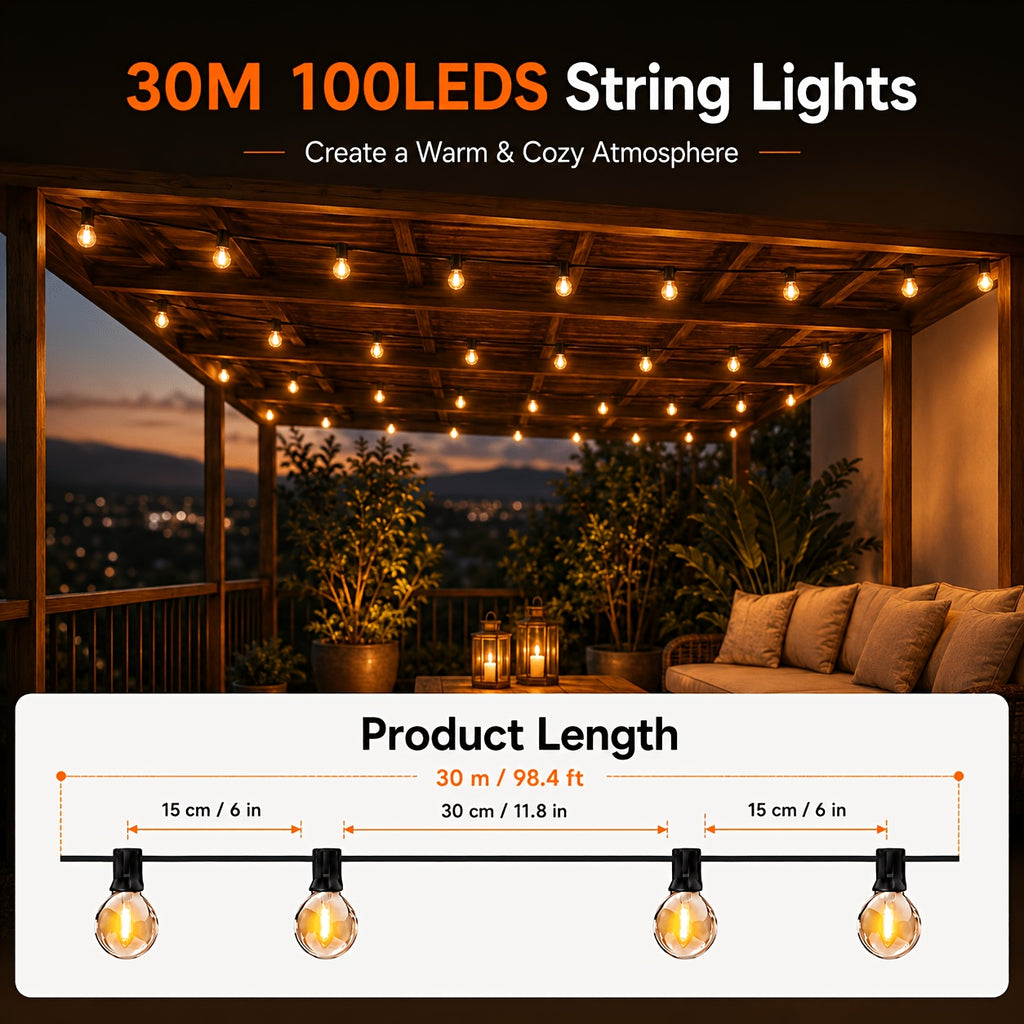 LED-Lichterkette, LED-Beleuchtung für Garten und Terrasse – Detailansicht 3