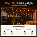 LED-Lichterkette, LED-Beleuchtung für Garten und Terrasse – Detailansicht 3