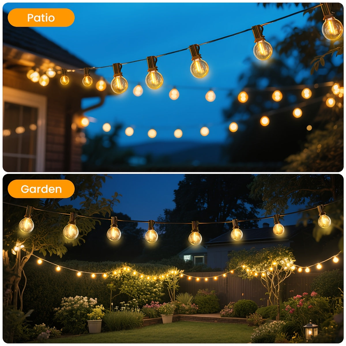 LED-Lichterkette, LED-Beleuchtung für Garten und Terrasse – Detailansicht 4