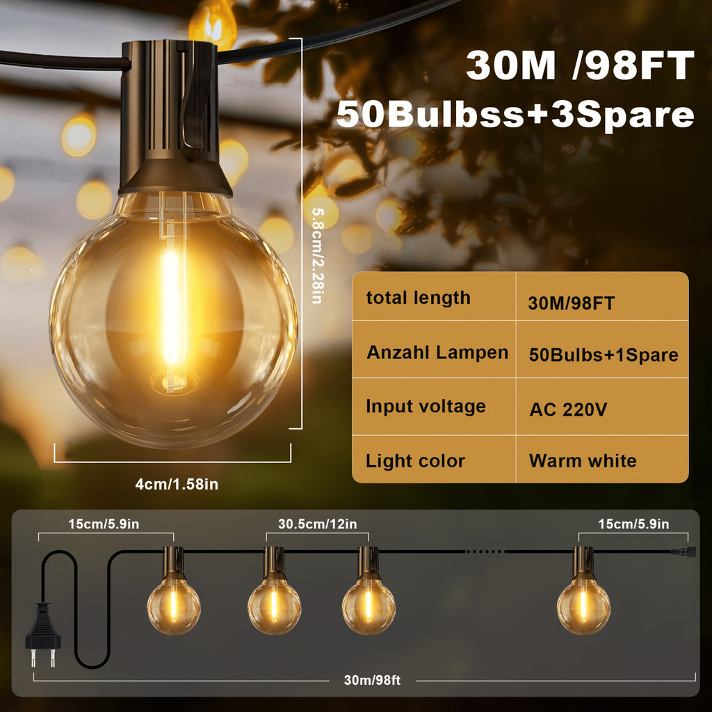 LED-Lichterkette, LED-Beleuchtung für Garten und Terrasse – Detailansicht 11