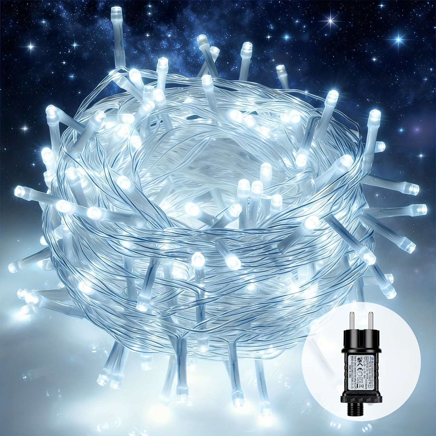 LED-Lichterkette, LED-Beleuchtung für Weihnachtsbaum und Weihnachts – Detailansicht 3