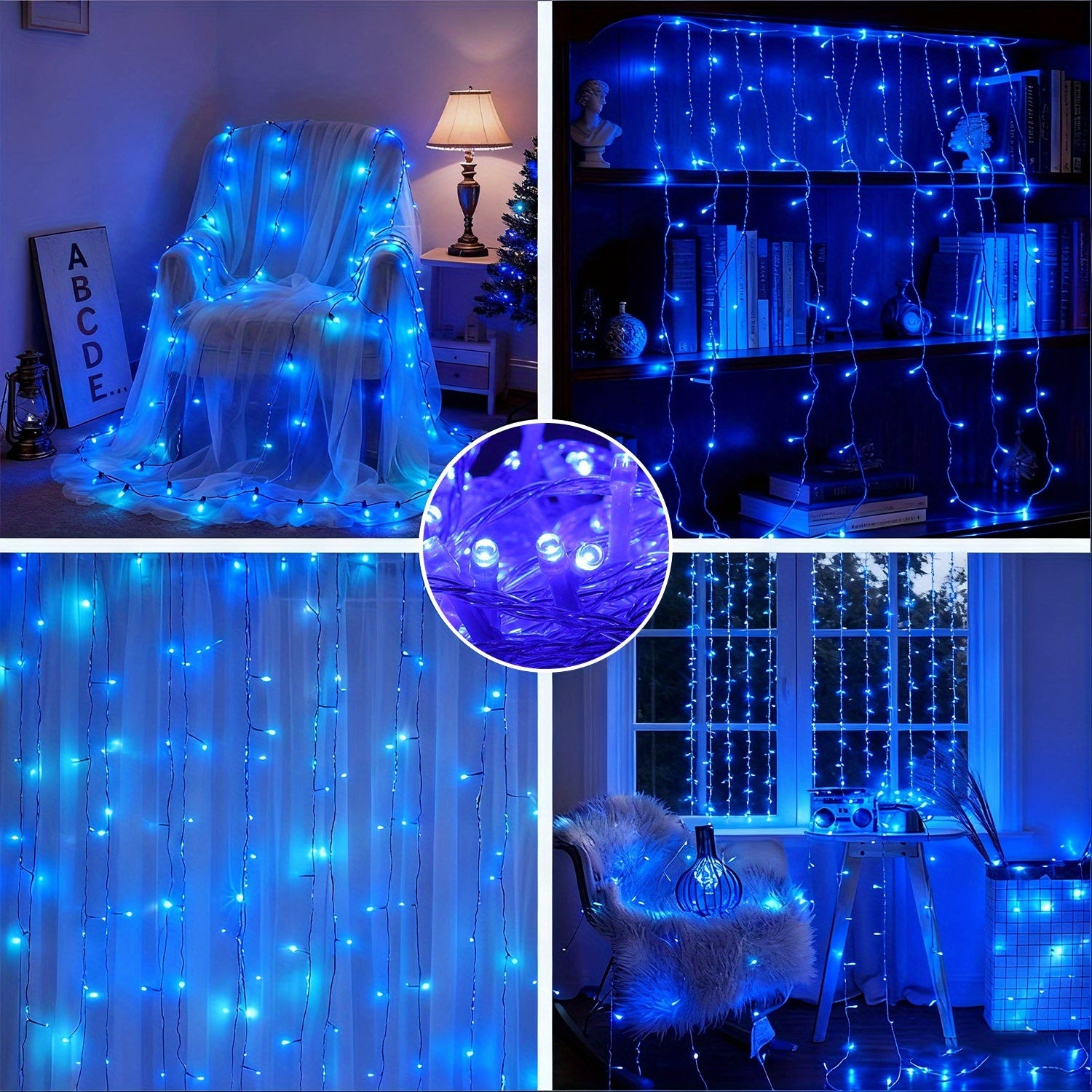LED-Lichterkette, LED-Beleuchtung für Weihnachtsbaum und Weihnachts – Detailansicht 9