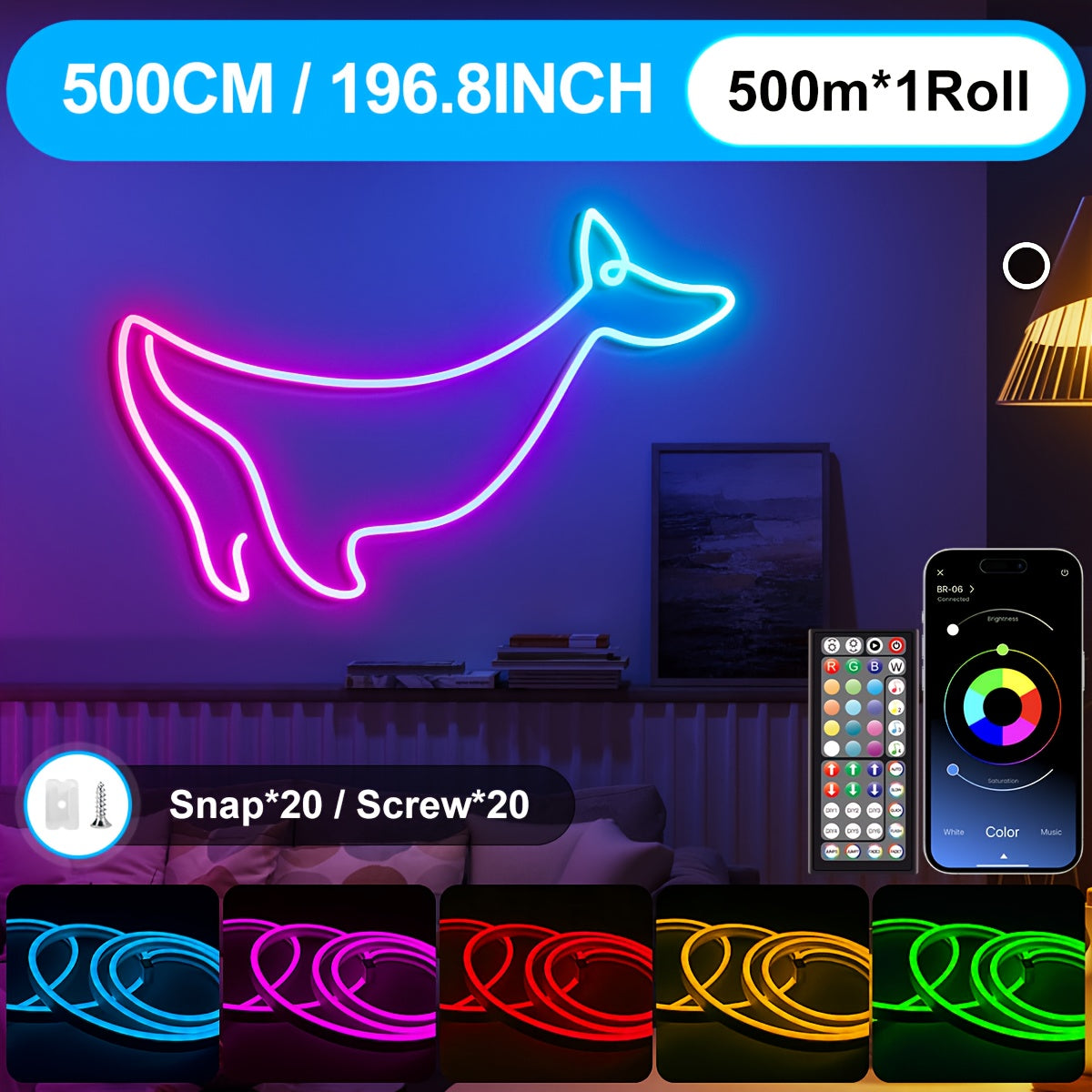 LED-Lichtschlauch, 5m für Zuhause – Detailansicht 2