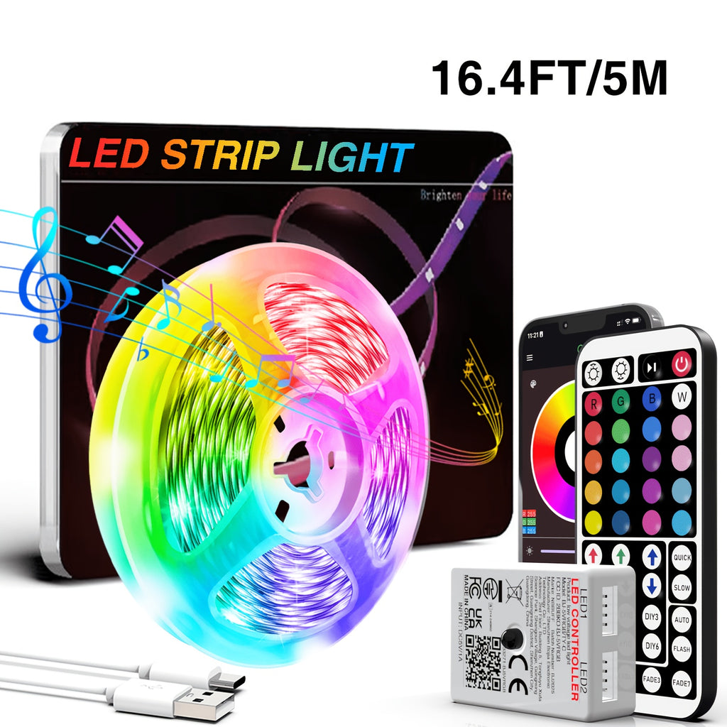 LED-Lichtstreifen, 98,4 Fuß/30 M für Schlafzimmer – Detailansicht 9