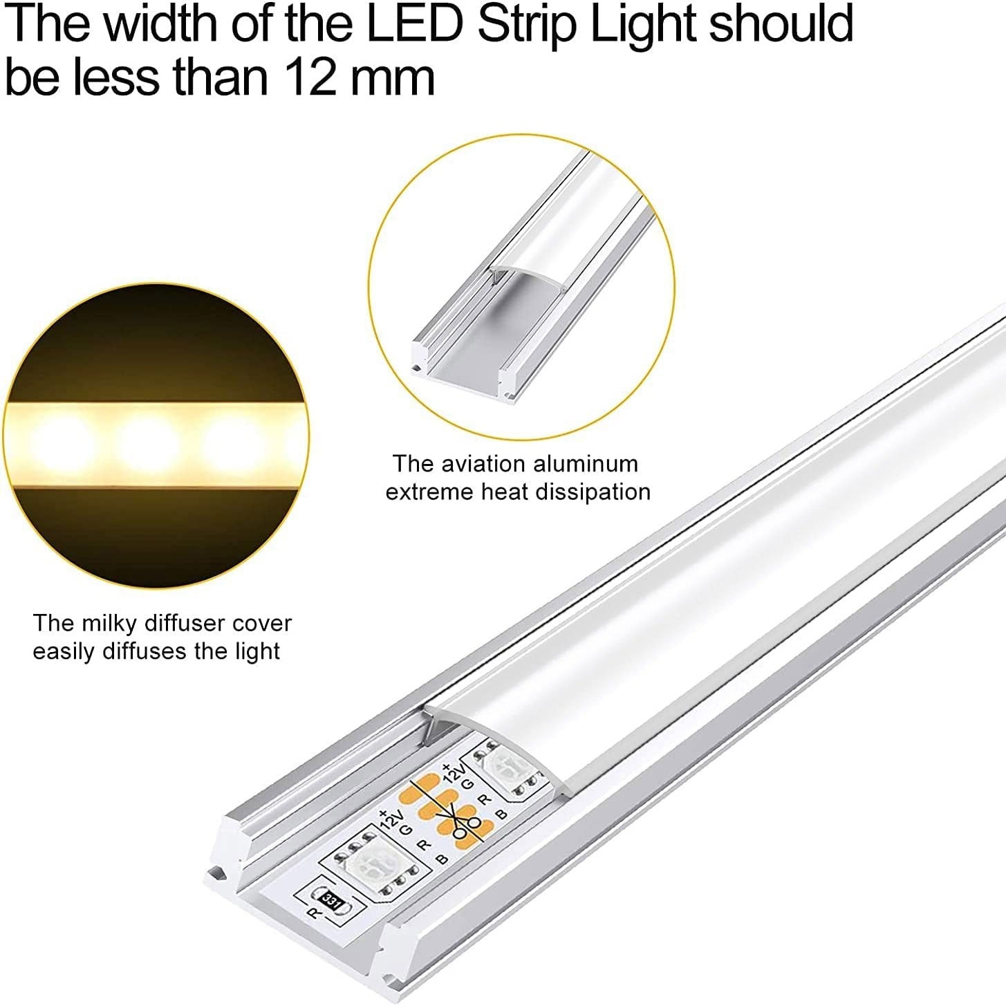 LED-Lichtstreifen, LED-Beleuchtung für Büro und Homeoffice – Detailansicht 6