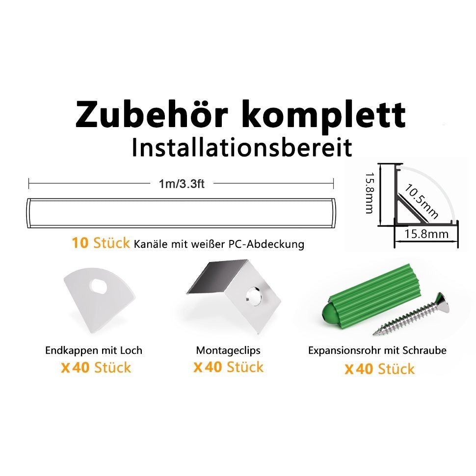 LED-Lichtstreifen, LED-Beleuchtung für Büro und Homeoffice – Detailansicht 13