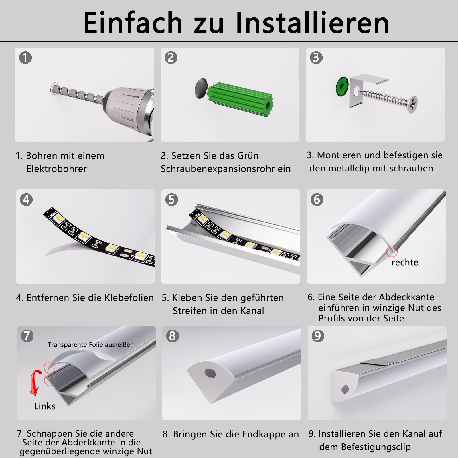 LED-Lichtstreifen, LED-Beleuchtung für Büro und Homeoffice – Detailansicht 15