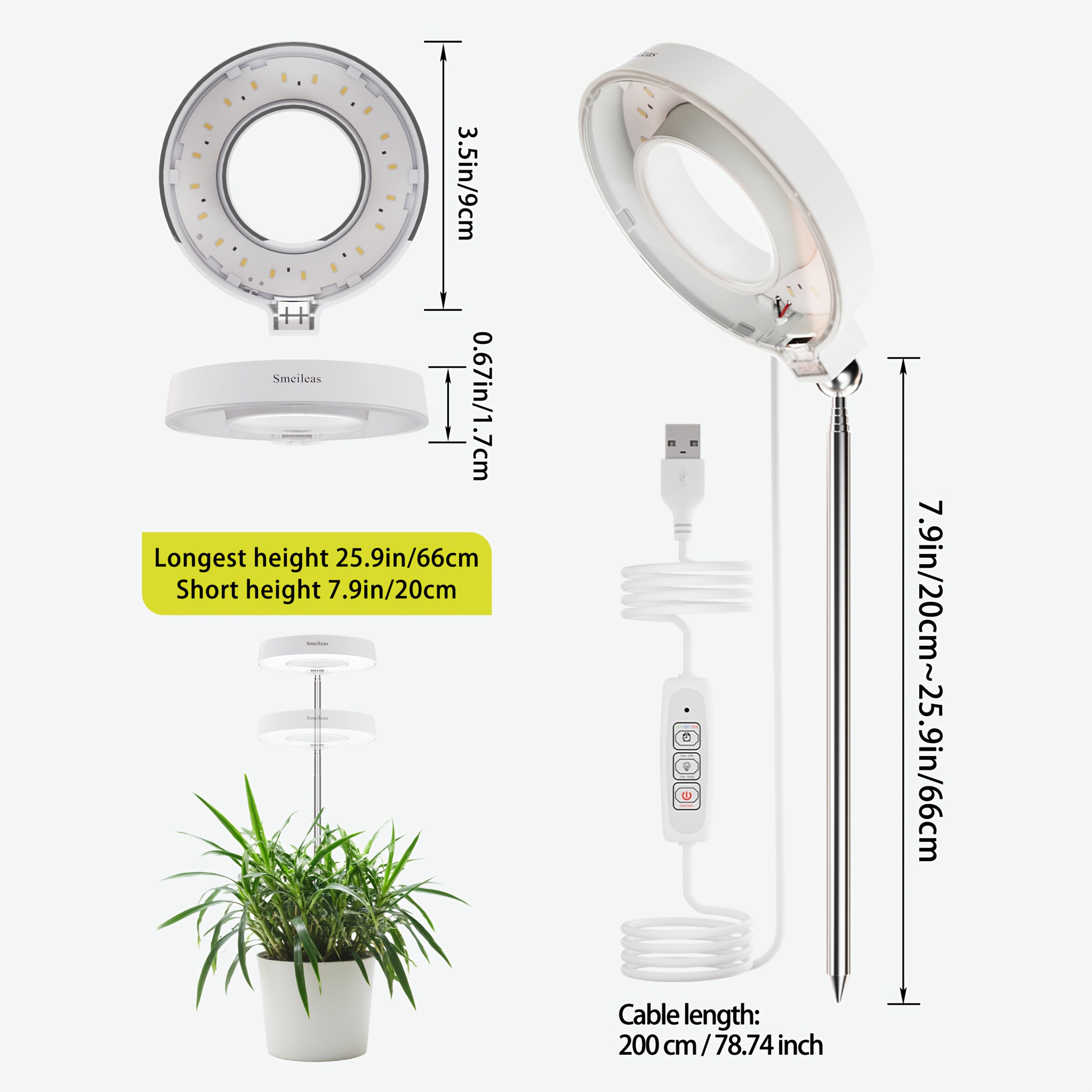 LED-Pflanzenlampen, LED-Beleuchtung für Garten und Terrasse – Detailansicht 4