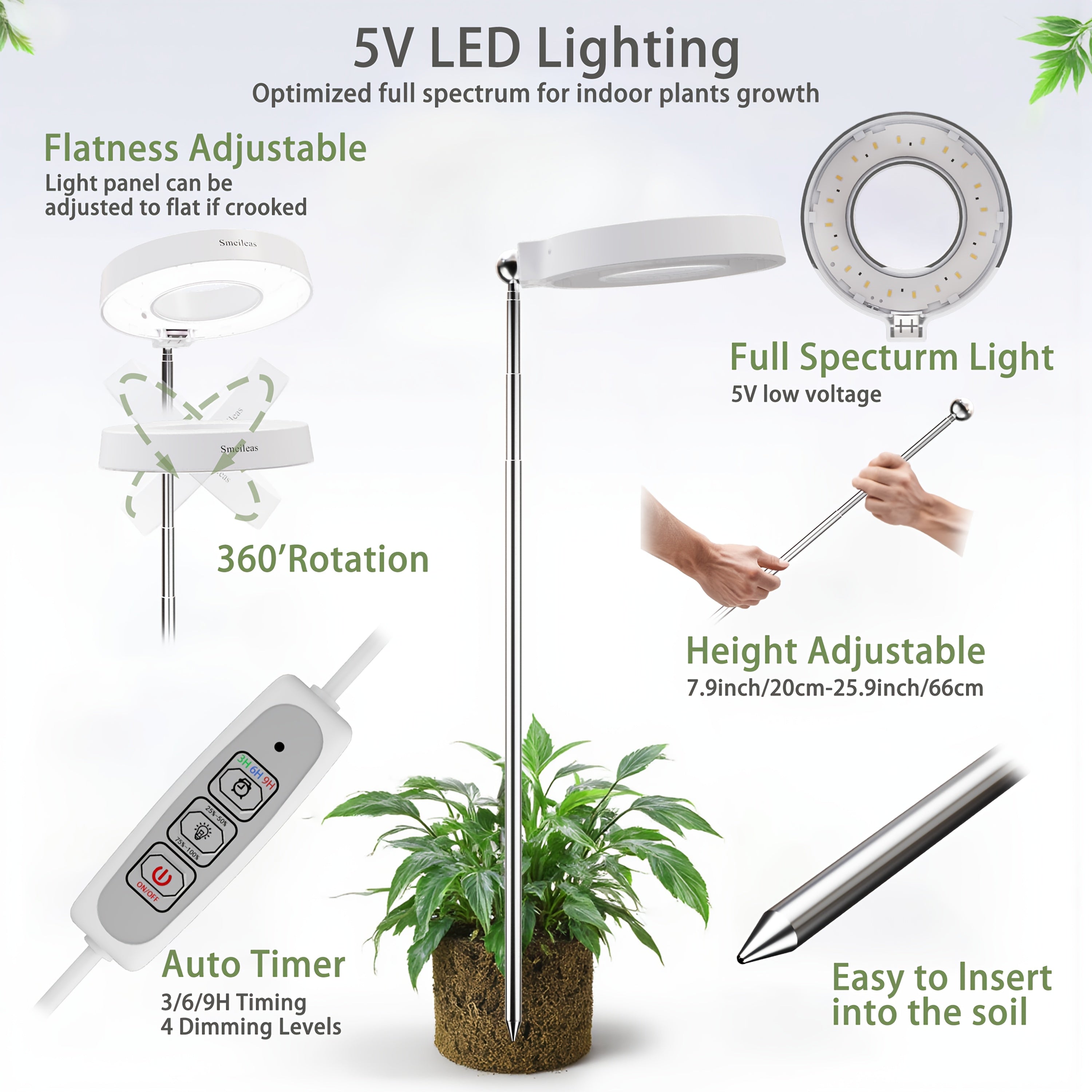 LED-Pflanzenlampen, LED-Beleuchtung für Garten und Terrasse – Detailansicht 7