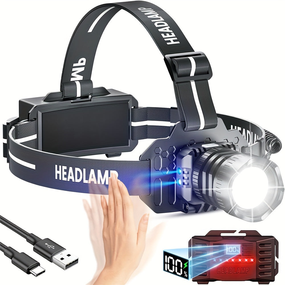 LED-Stirnlampe, 2 Stück für Reisen und Camping – Hauptansicht