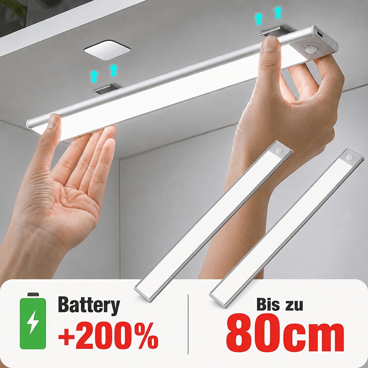 LED-Unterschrankleuchte, 4400 mAh für Küche – Detailansicht 3