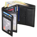 Leder Geldbörse Herren Portemonnaie RFID, 12 x 9,5 x 2 cm für Alltag und Zuhause – Hauptansicht