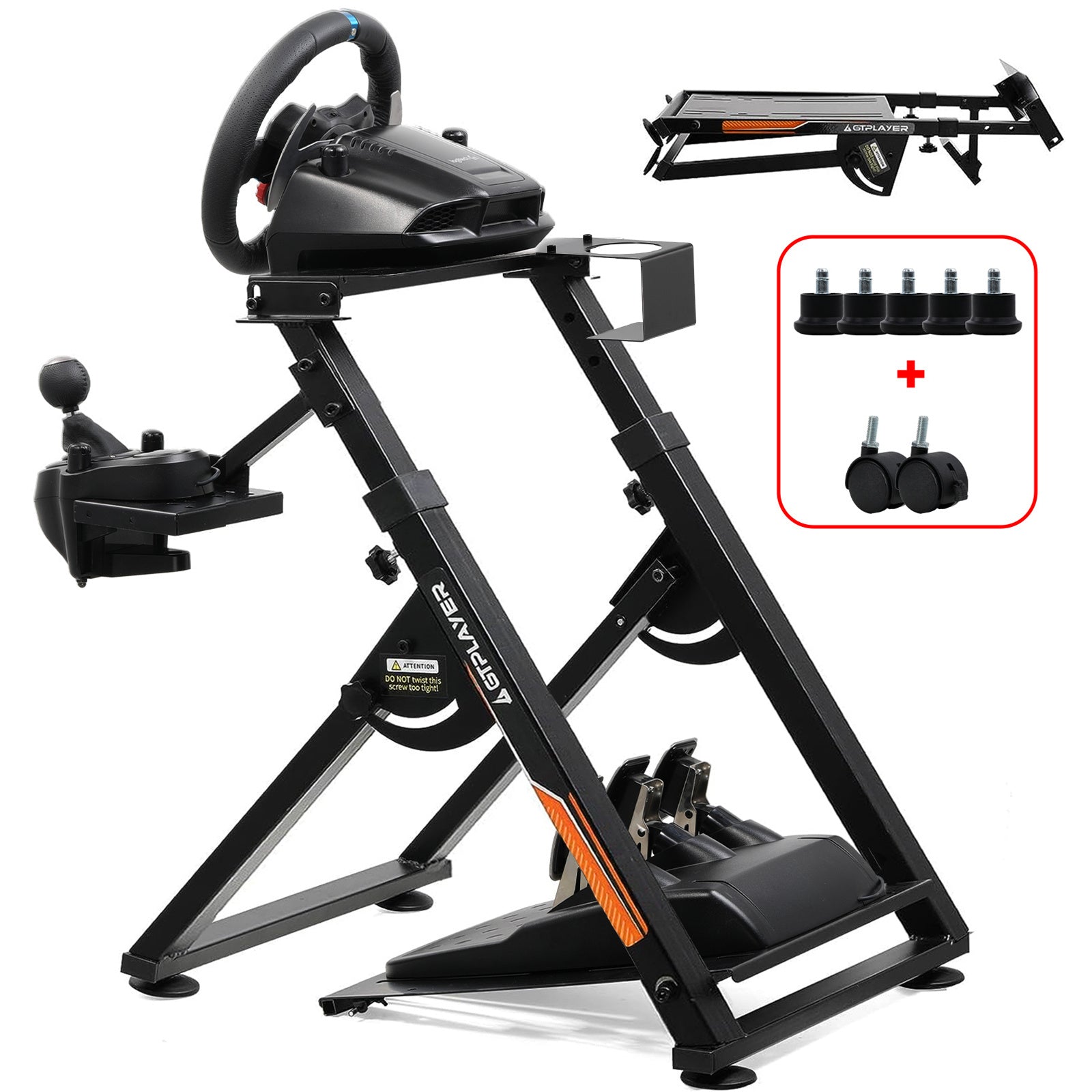Lenkradhüllen, ORANGE für Lenkrad Gaming Wheel Stand Racing und Fahrzeug – Hauptansicht