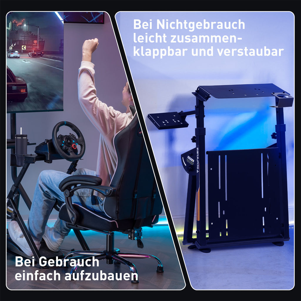 Lenkradhüllen, ORANGE für Lenkrad Gaming Wheel Stand Racing und Fahrzeug – Detailansicht 5