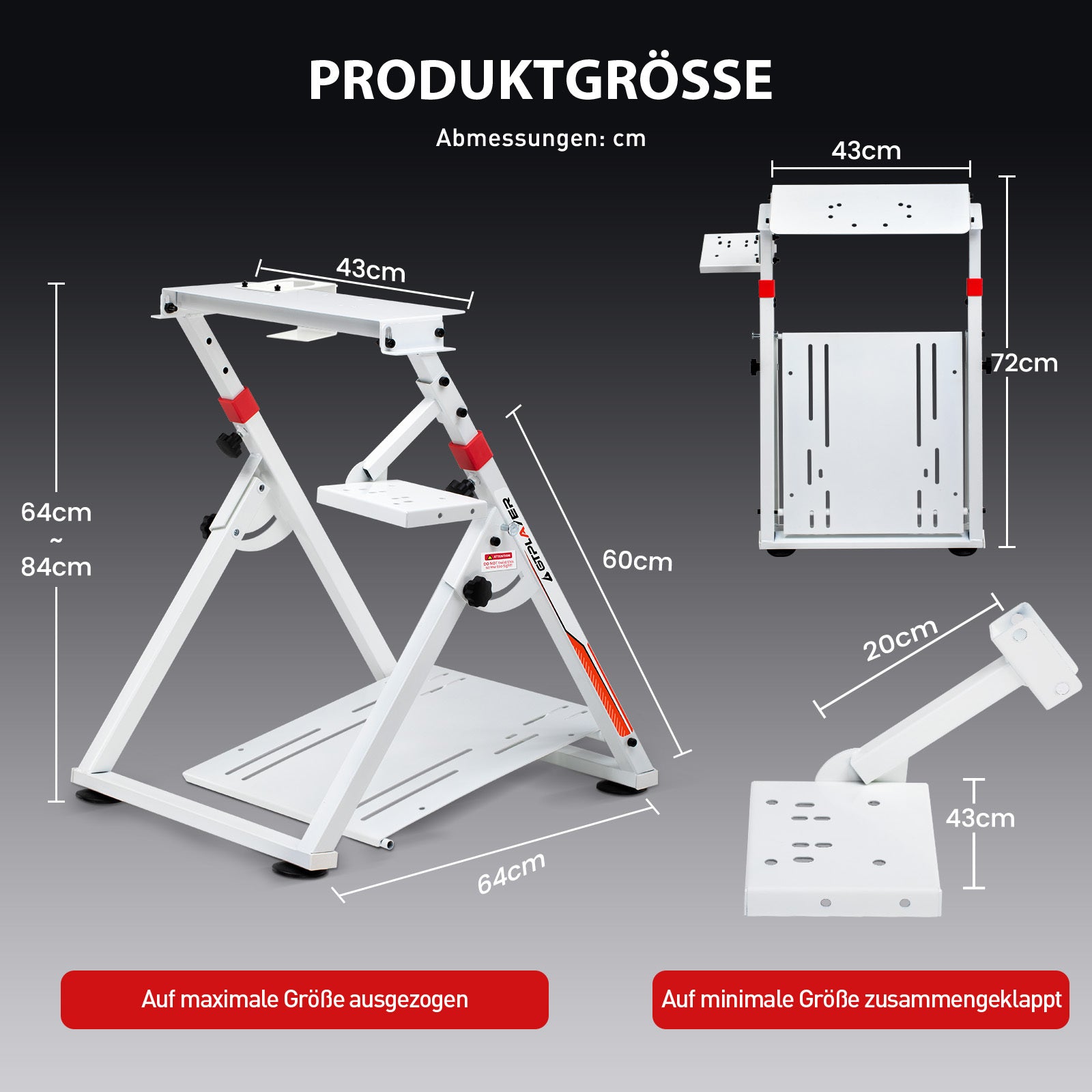 Lenkradhüllen, ORANGE für Lenkrad Gaming Wheel Stand Racing und Fahrzeug – Detailansicht 20