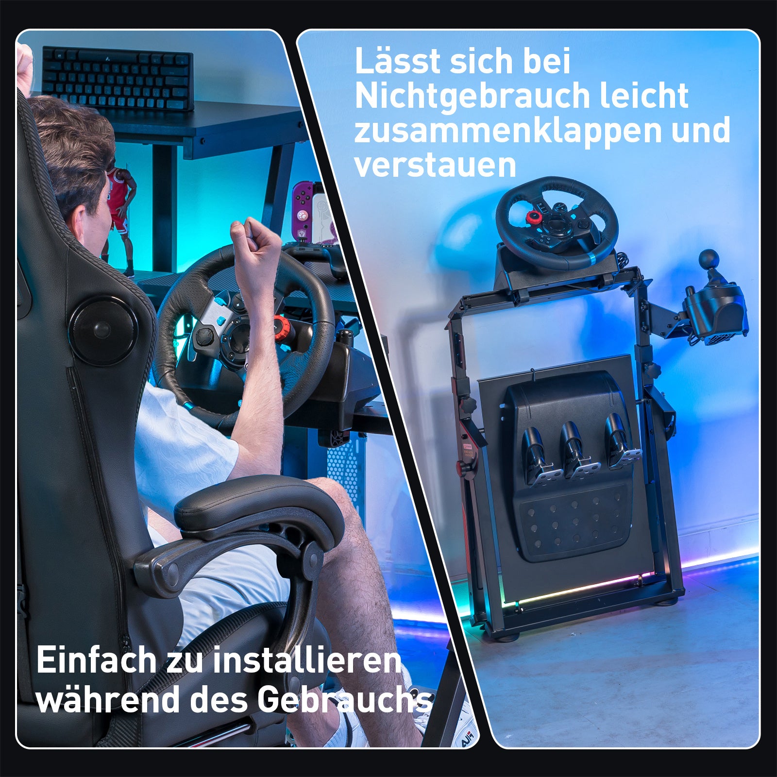 Lenkradhüllen, ORANGE für Lenkrad Gaming Wheel Stand Racing und Fahrzeug – Detailansicht 26