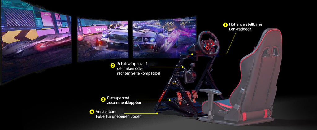 Lenkradhüllen, ORANGE für Lenkrad Gaming Wheel Stand Racing und Fahrzeug – Detailansicht 31