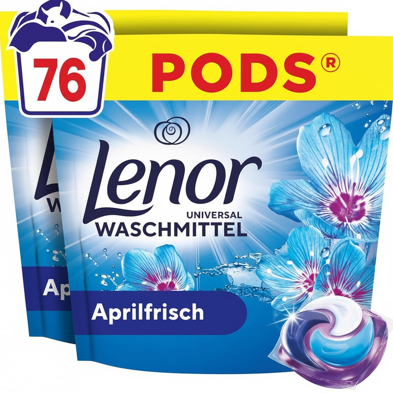 Lenor All-in-1 PODS Aprilfrisch Vollwaschmittel, 1 Packung für Alltag und Zuhause – Hauptansicht
