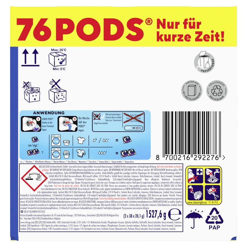 Lenor All-in-1 PODS Aprilfrisch Vollwaschmittel, 1 Packung für Alltag und Zuhause – Detailansicht 9