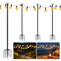 Lichterkettenmast, 4 STÜCKE für Garten und Terrasse – Hauptansicht