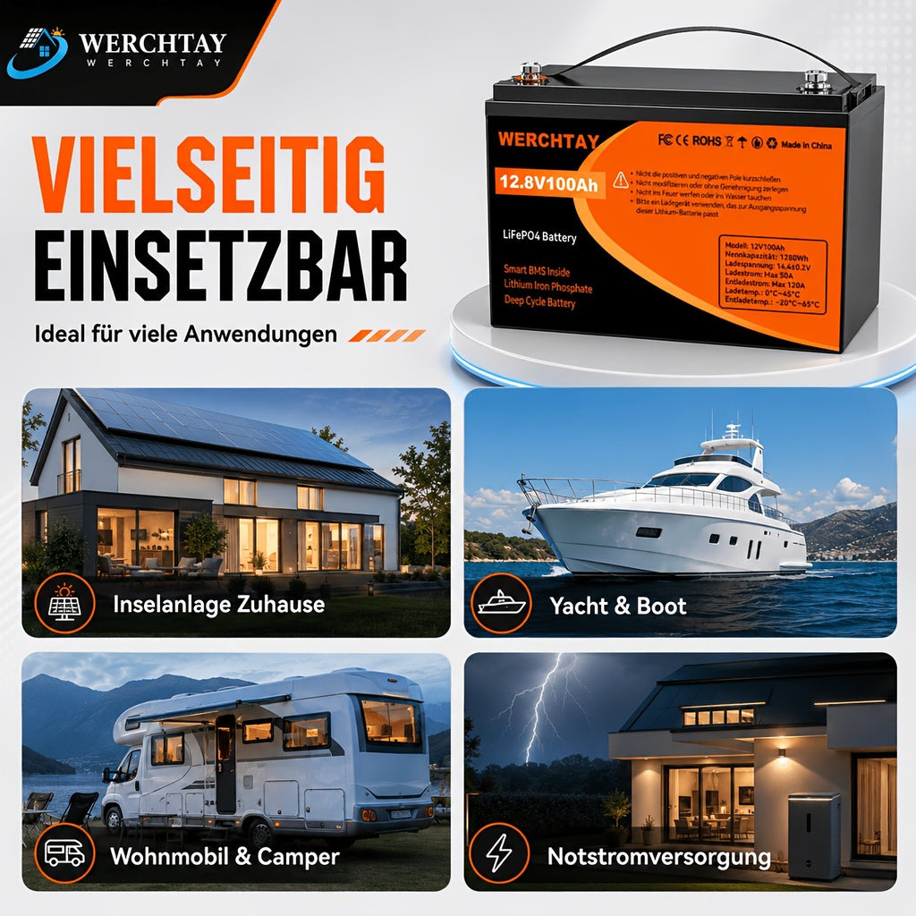 LiFePO4-Batterie, 12,8V für Wohnmobil und Alltag – Detailansicht 11