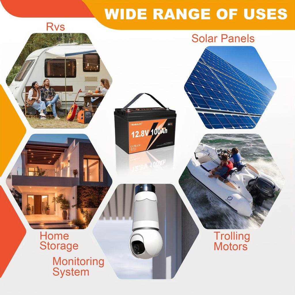 LiFePO4-Batterie, 12V für Zuhause und Outdoor-Nutzung – Detailansicht 7