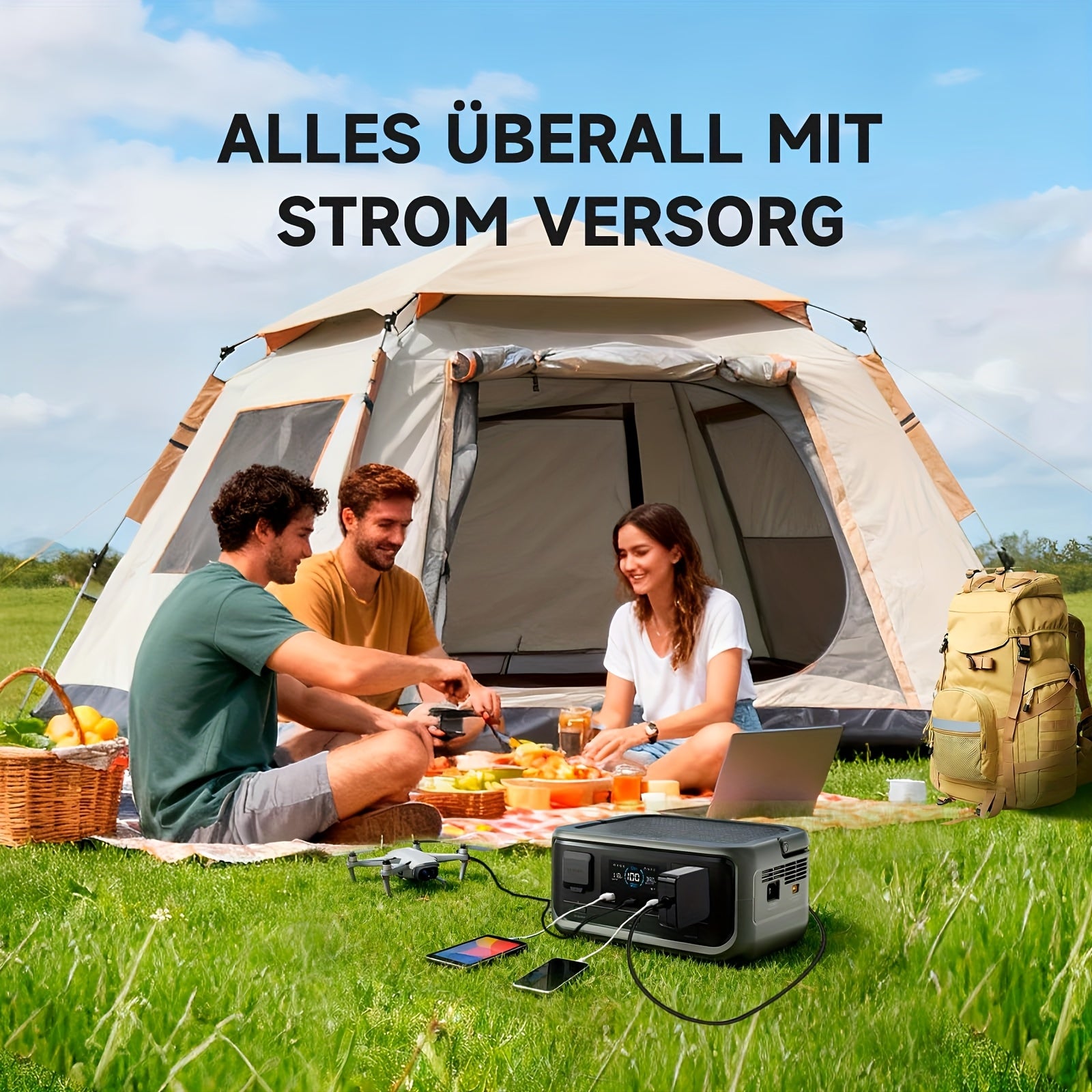 LiFePO4-Batterie, 300W für Camping und Reisen – Detailansicht 2