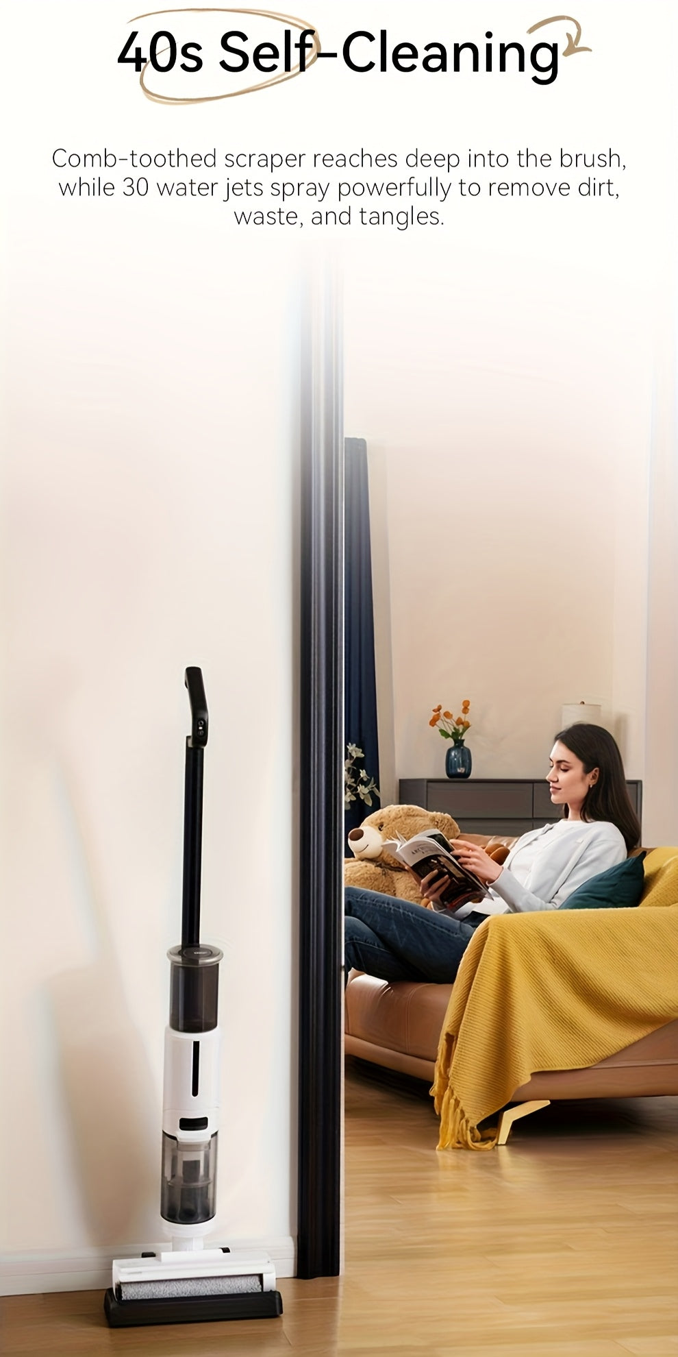 Lite Trocken- und Nassreinigungsmop, JONR ED12 Lite für Alltag und Zuhause – Detailansicht 22