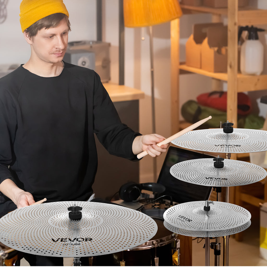 Low Volume Becken Set, 4 Stück für Schlagzeug und Alltag – Detailansicht 2