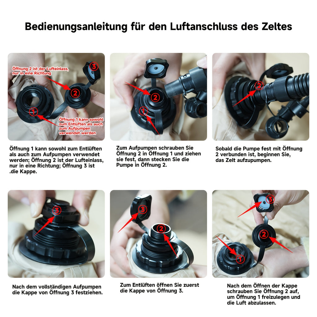 Luft-Skylight-Zelt, 4-6 für Camping und Reisen – Hauptansicht