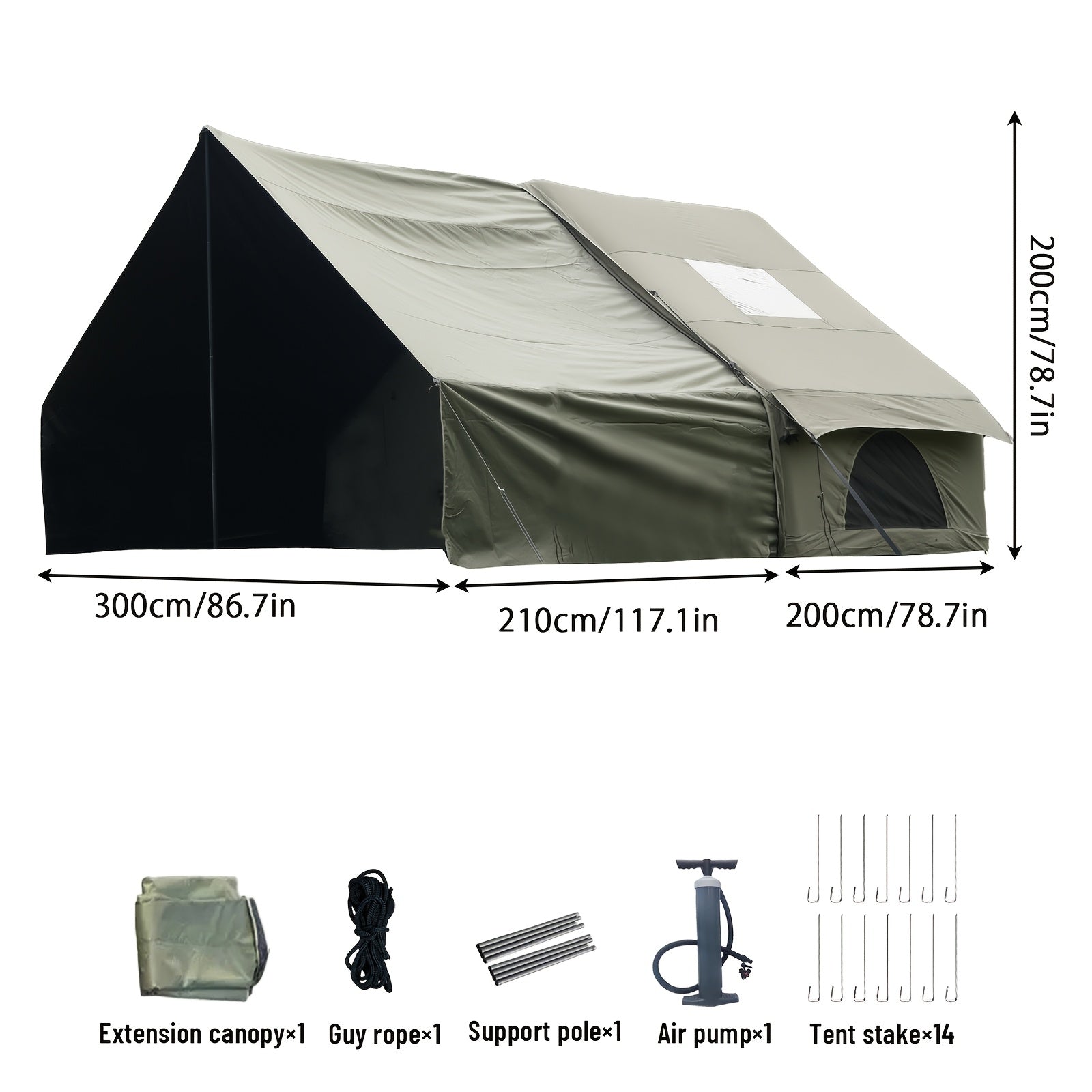 Luft-Skylight-Zelt, 4-6 für Camping und Reisen – Detailansicht 15