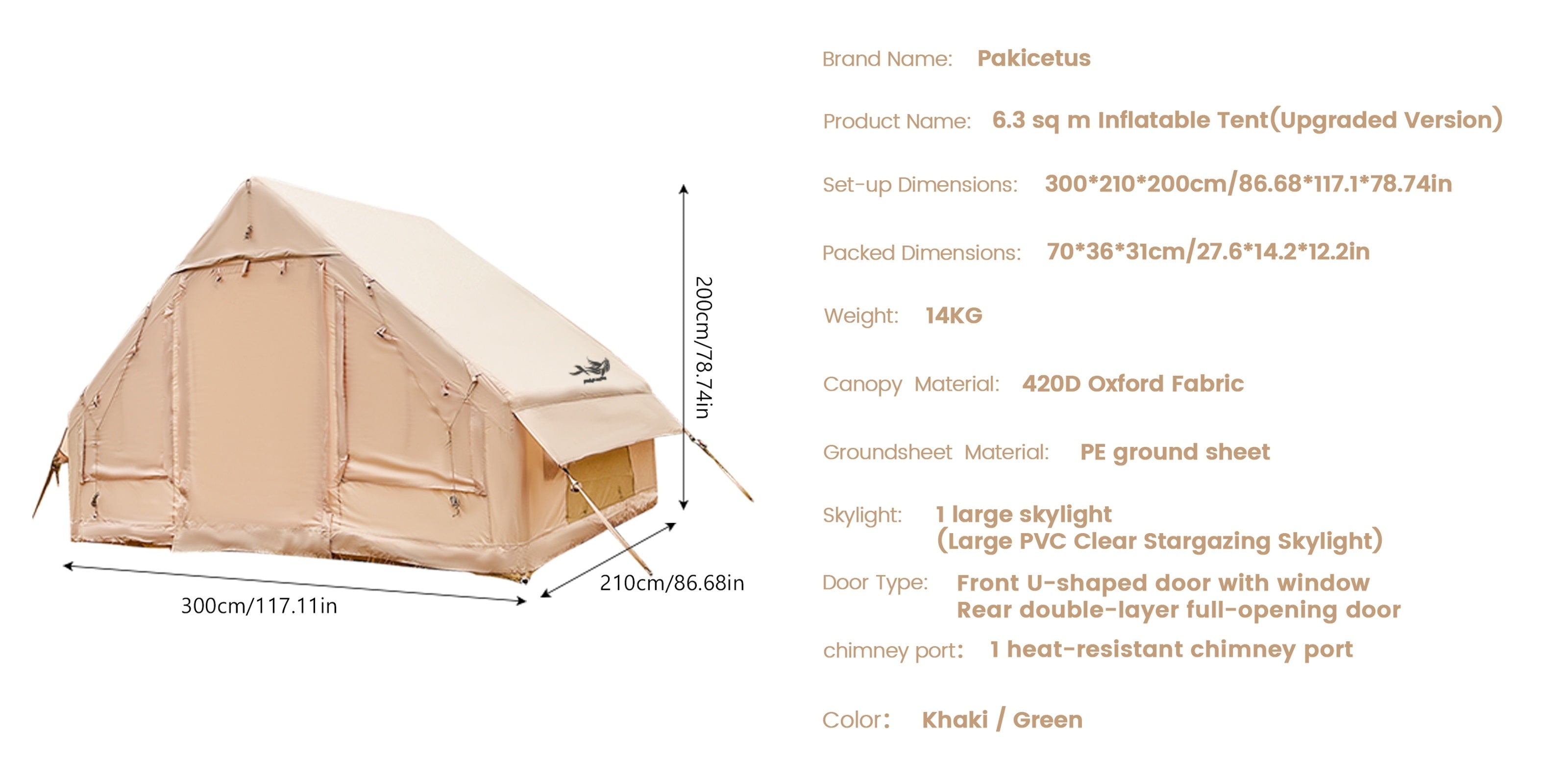 Luft-Skylight-Zelt, 4-6 für Camping und Reisen – Detailansicht 20