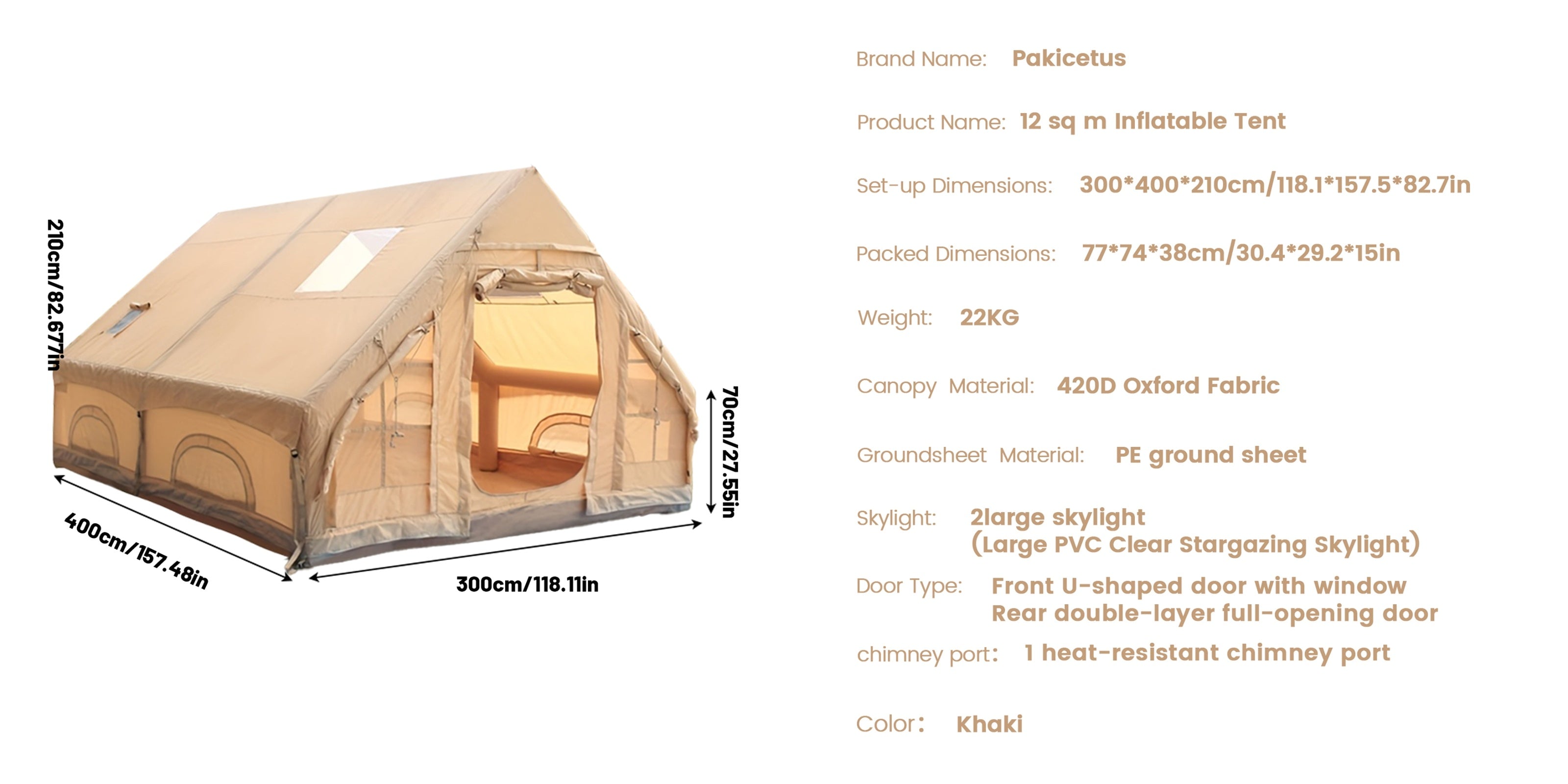 Luft-Skylight-Zelt, 4-6 für Camping und Reisen – Detailansicht 22