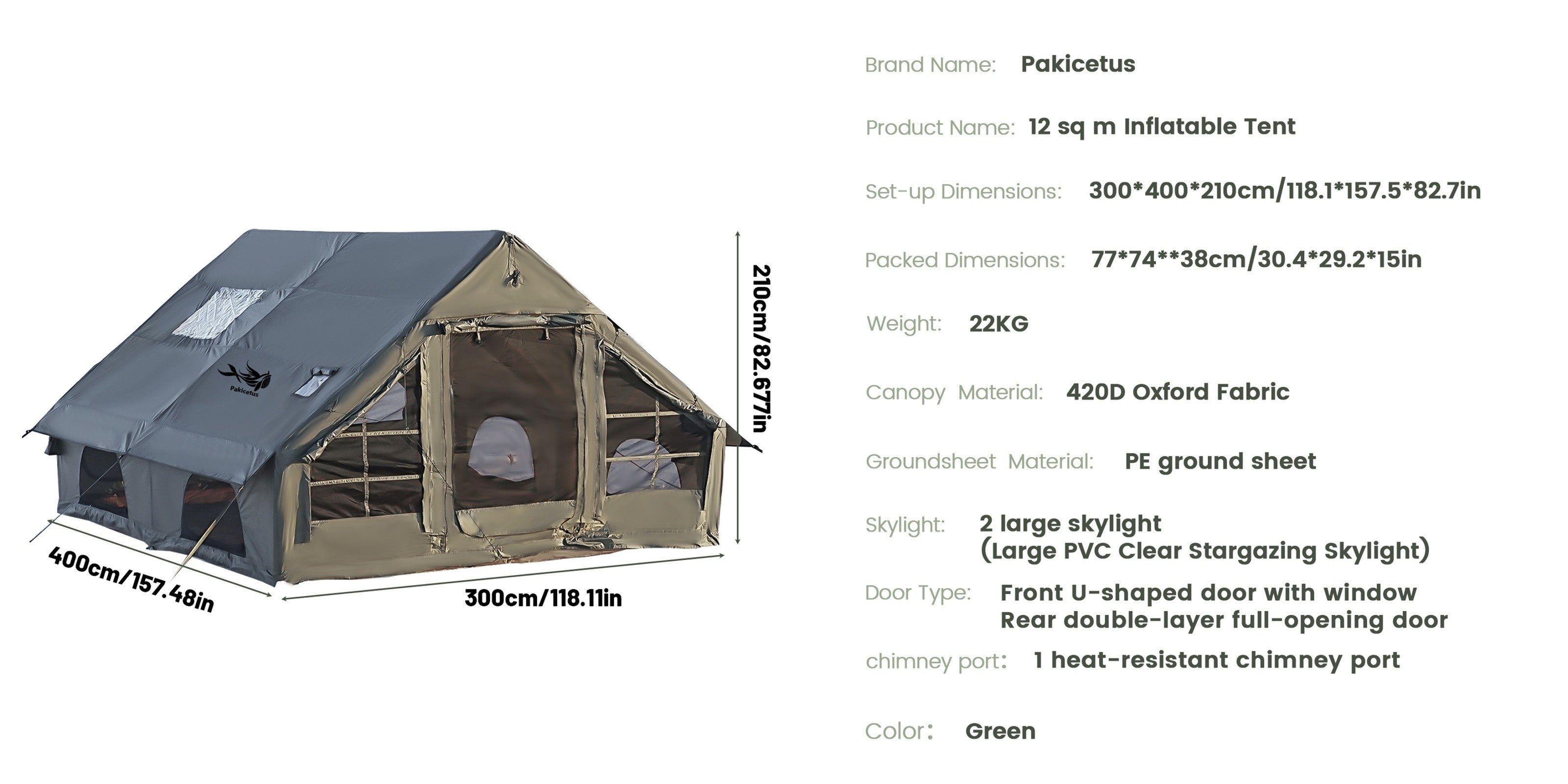 Luft-Skylight-Zelt, 4-6 für Camping und Reisen – Detailansicht 29