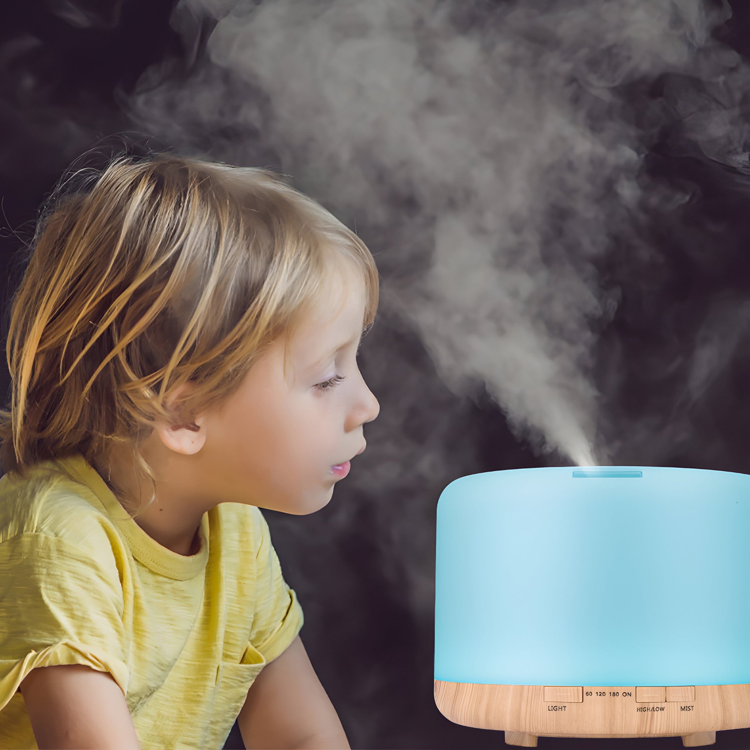 Luftbefeuchter, LED-Beleuchtung für Schlafzimmer und Bett – Detailansicht 9
