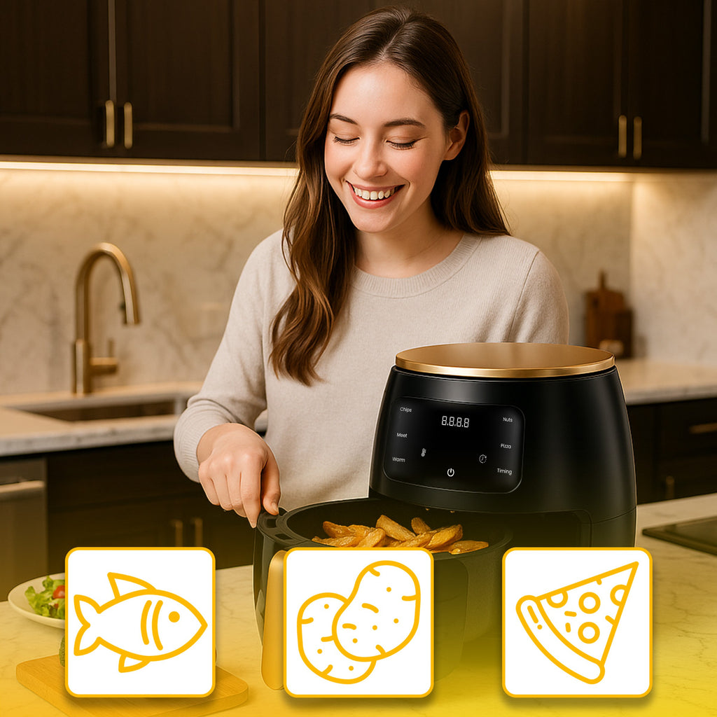 Luftfritteuse, 6L für Schlafzimmer und Bett – Detailansicht 21