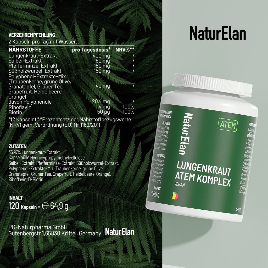 Lungenkraut Kapseln - Atem Komplex, 2er Pack für Haustiere – Detailansicht 7