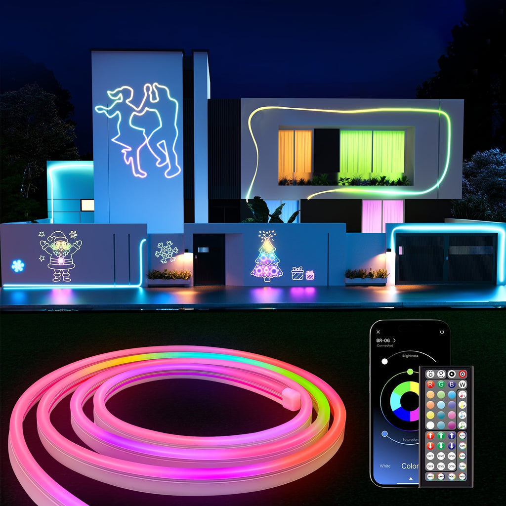 m LED Neon Seillichter, LED-Beleuchtung für Schlafzimmer und Bett – Detailansicht 12