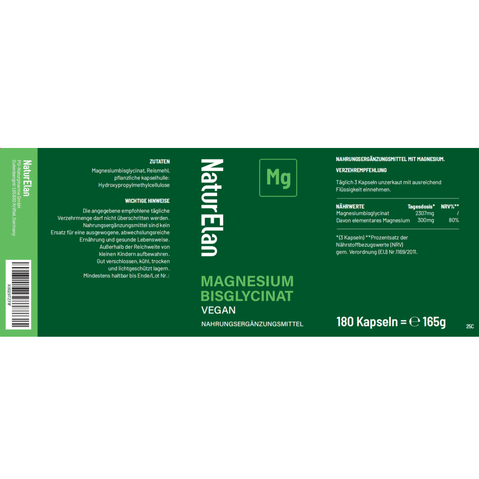 Magnesium Bisglycinat Kapseln für Muskeln und Pflege zu Hause – Detailansicht 6