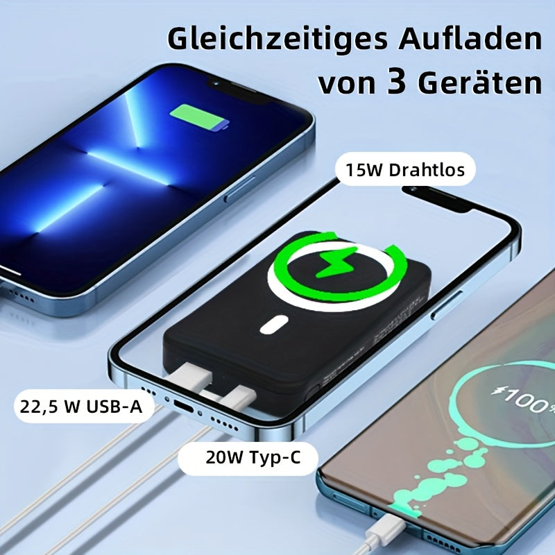 Magnetische Batterie, 10000mAh für iPhone 15 und 15 Plus – Detailansicht 5