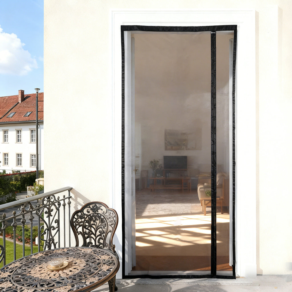 Magnetischer Insektenfliegengittervorhang, Schwarz für Garten und Terrasse – Detailansicht 8