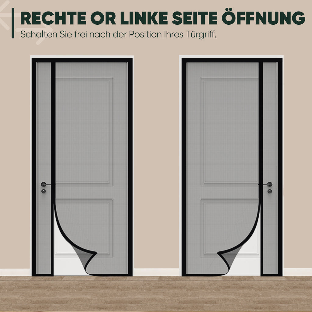 Magnetischer Insektenfliegengittervorhang, Schwarz für Garten und Terrasse – Detailansicht 9
