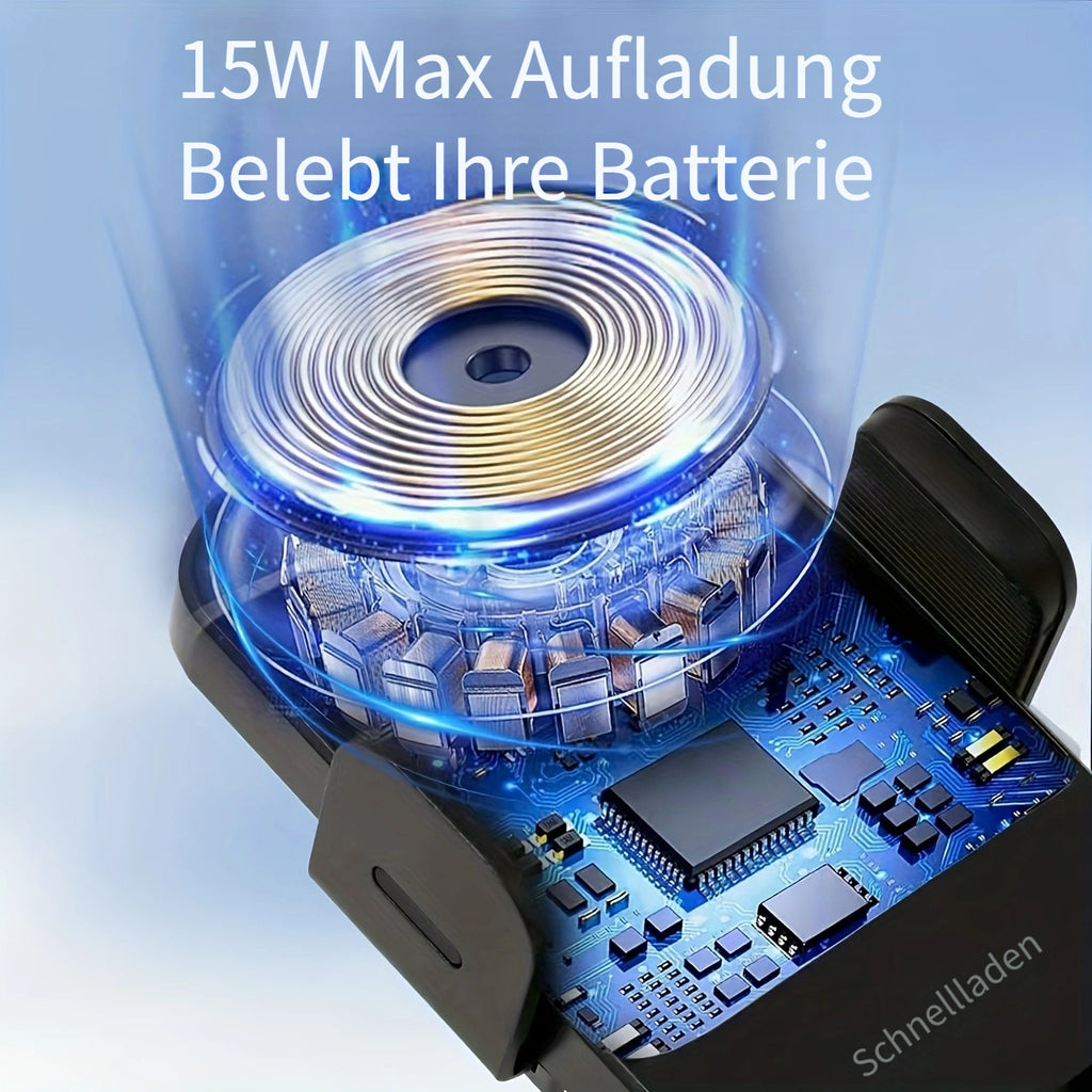 Magnetisches kabelloses Auto-Ladegerät, Schwarz für Fahrzeug und unterwegs – Detailansicht 6