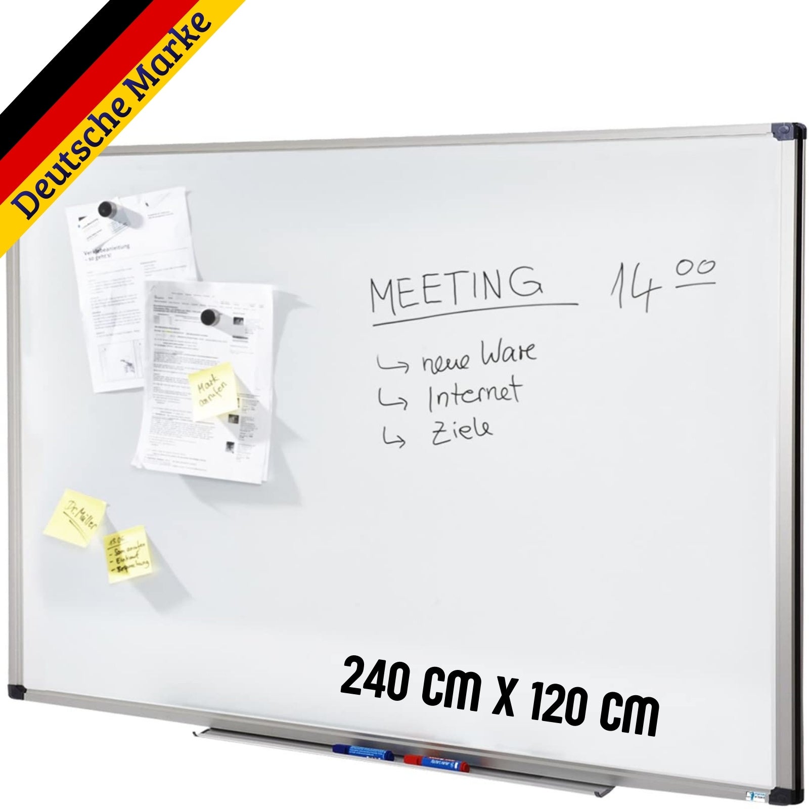 Magnetisches Whiteboard für Büro und Homeoffice – Detailansicht 3
