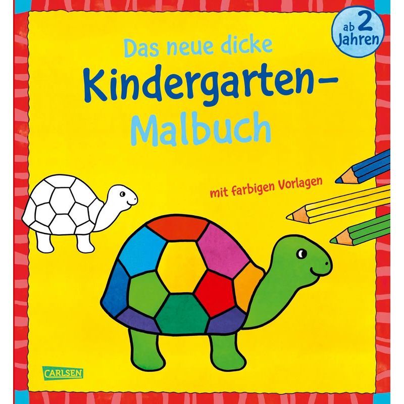 Malbuch Das neue, dicke Kindergarten Malbuch: Mit farbigen Vorlagen, Taschenbuch für Hobby – Hauptansicht