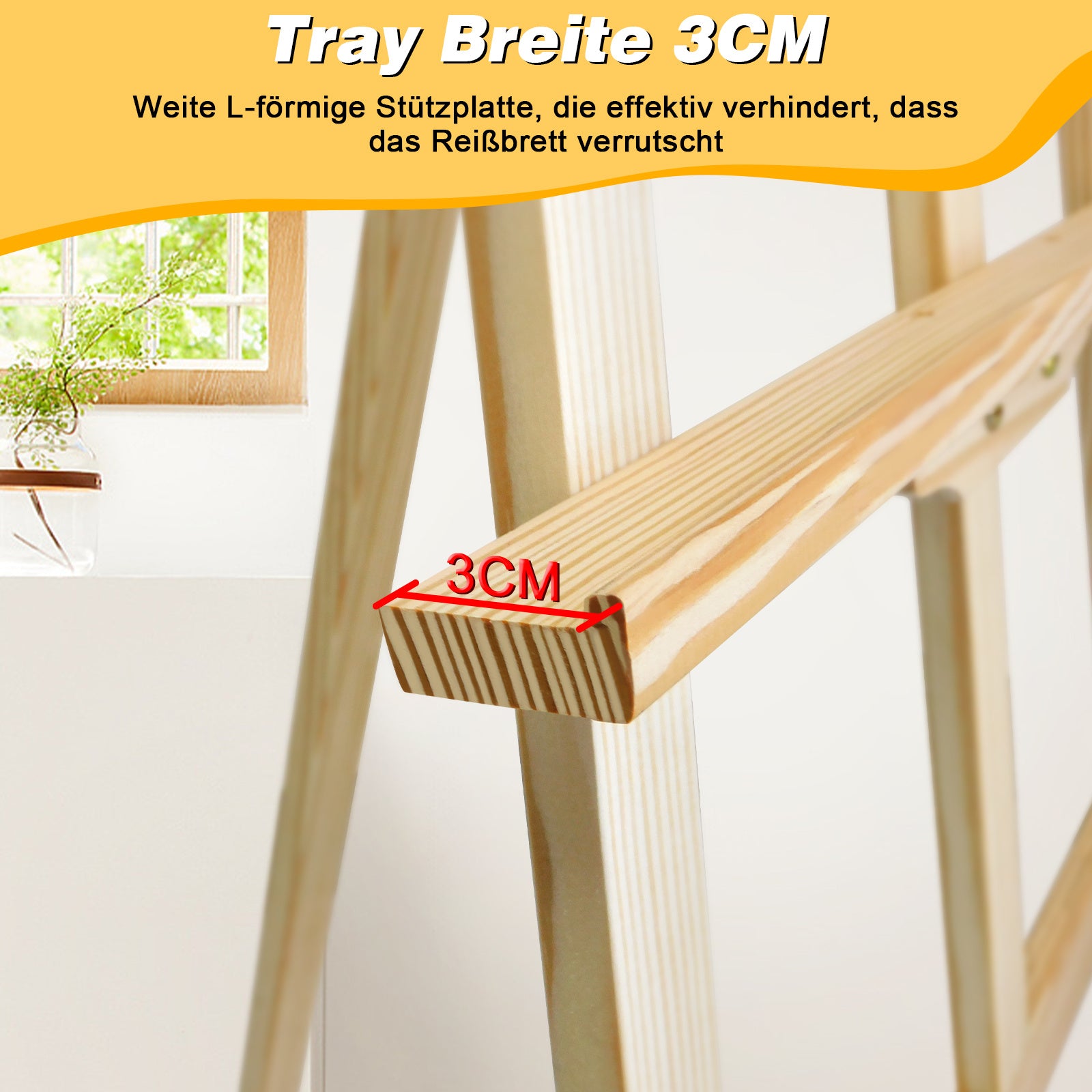Malerstaffelei, Holz für Hobby und Kreativprojekte – Detailansicht 8