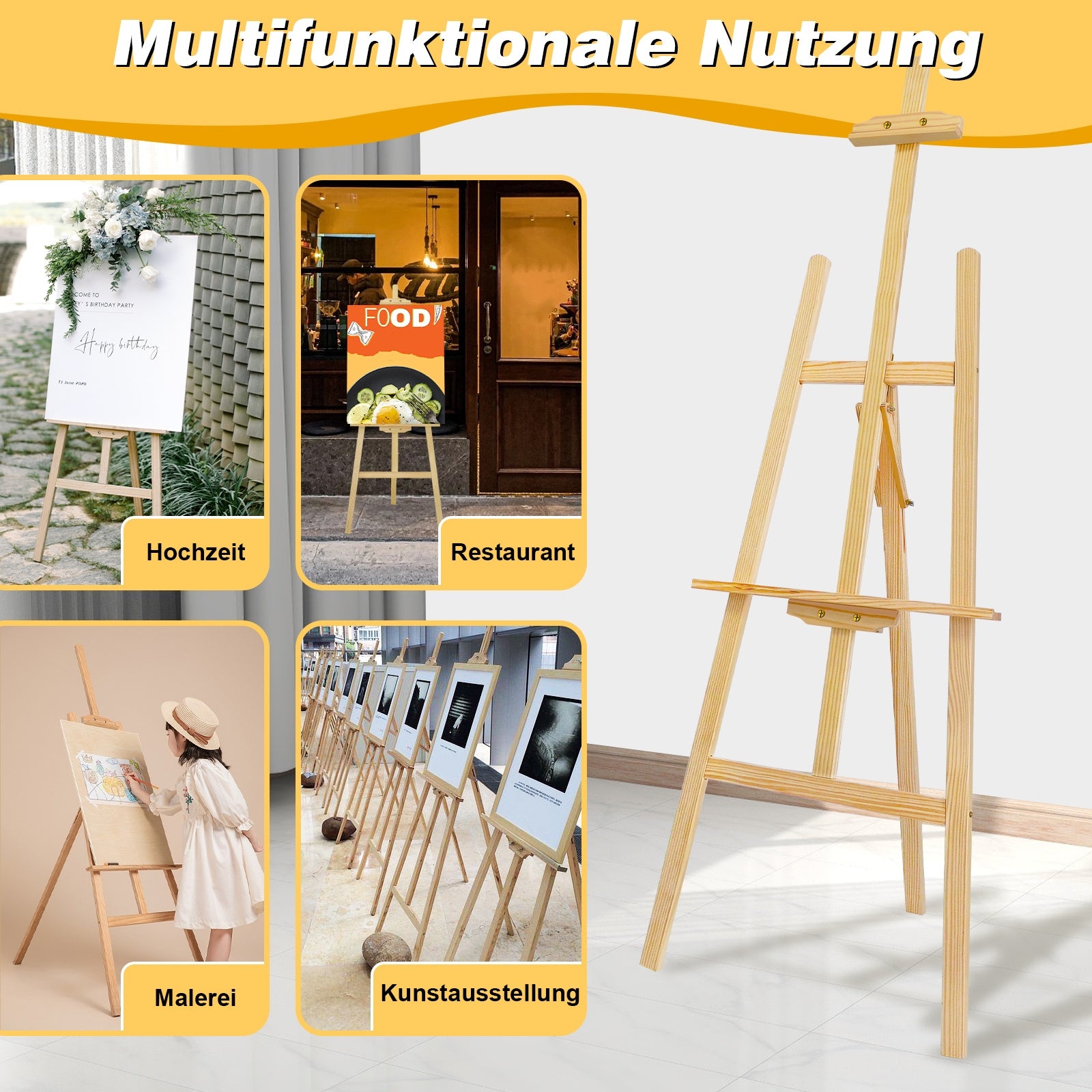 Malerstaffelei, Holz für Hobby und Kreativprojekte – Detailansicht 10
