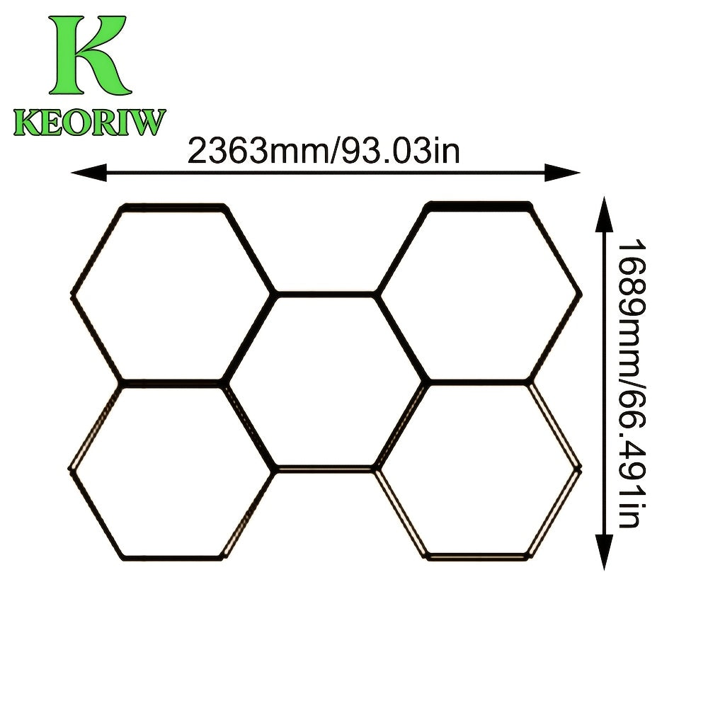 Marken Honigwaben-Hexagon-Weißlicht-Garagenleu, 5-Loch weißes Licht für Büro und Homeoffice – Detailansicht 4