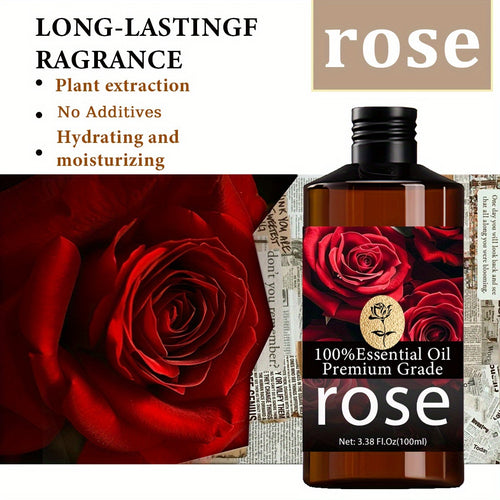 Massageöle, 100 % reines ätherisches Rosenöl für Badezimmer – Hauptansicht