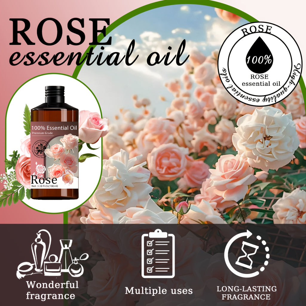 Massageöle, Ätherisches Rosenöl für Badezimmer und Haushalt – Detailansicht 6